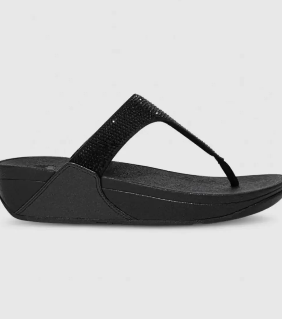 Cheap Lulu Crystal Embellished Toe Post Womens Women Sandals & Thongs