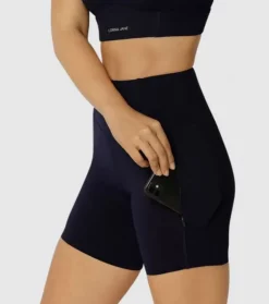 Cheap Eco Zip Pocket Stomach Support 16Cm Bike Short Womens Women Shorts