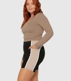 Shop Lifted Active Cropped Long Sleeve Top Womens Women Tees