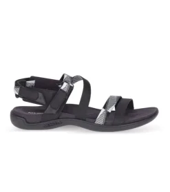 Online District Mendi Backstrap Womens Black White Women Sandals & Thongs