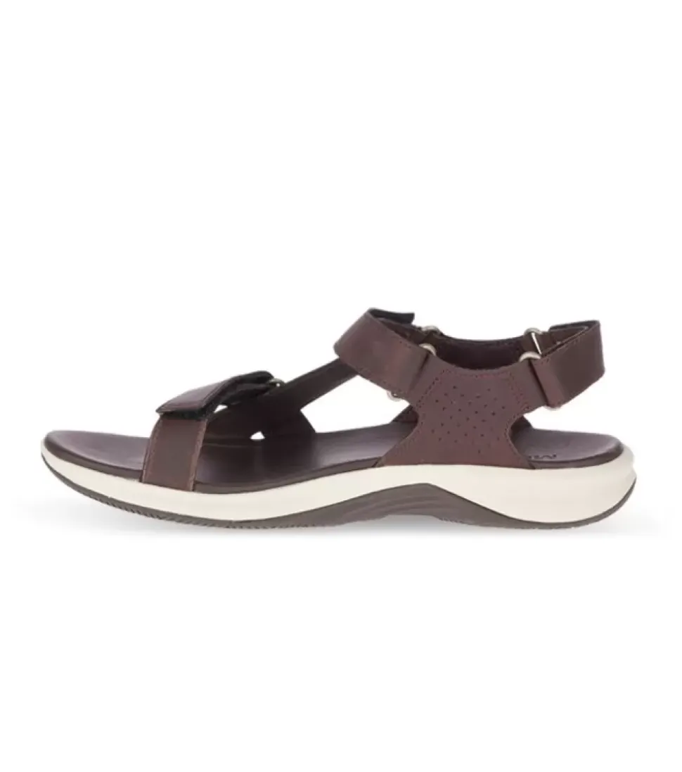 Sale Tideriser Luna Convert Leather Womens Chocolate Women Sandals & Thongs