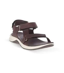 Sale Tideriser Luna Convert Leather Womens Chocolate Women Sandals & Thongs
