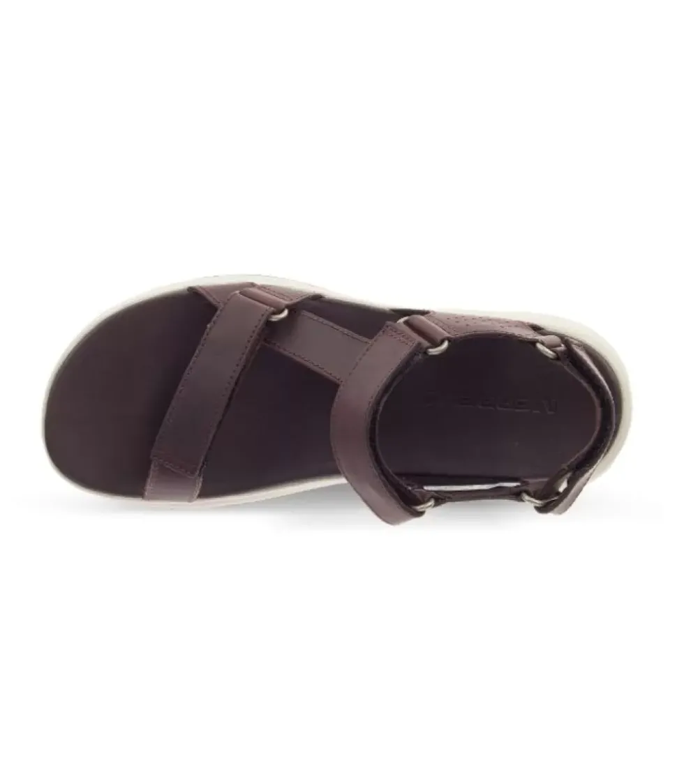 Sale Tideriser Luna Convert Leather Womens Chocolate Women Sandals & Thongs